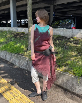 Satin lace camisole dress