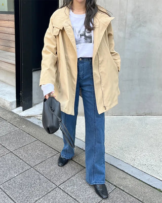 Photo print long-sleeved T-shirt