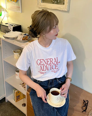 ADVICE Lettering Short-Sleeve T-Shirt
