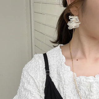 Sheer Ruffle Earrings