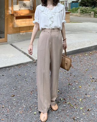 Simple straight-fit slacks