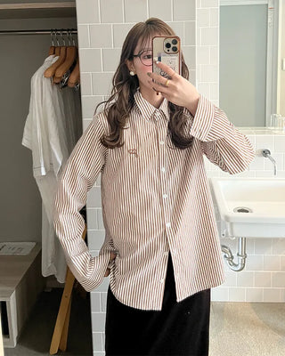 Heart Point Stripe Shirt