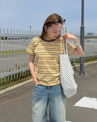 Dot canvas tote bag