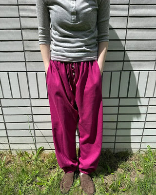 Button-point colorful summer sweatpants