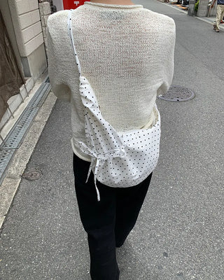 Dot Ribbon String Bag