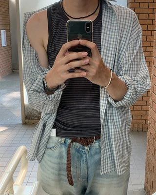 Striped sleeveless top