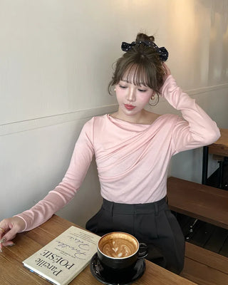 Shirring 2-Way T-Shirt