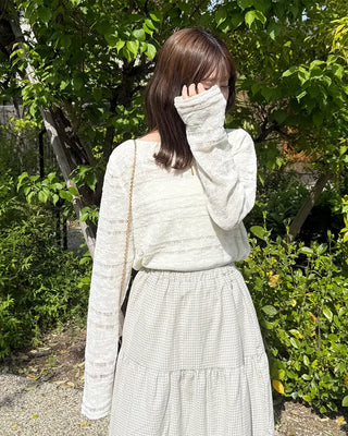 Loose-fitting sheer knit