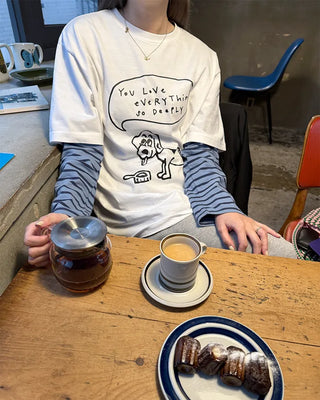 Dog lettering T-shirt