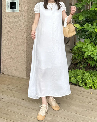 Back Twist Ribbon Long Dress