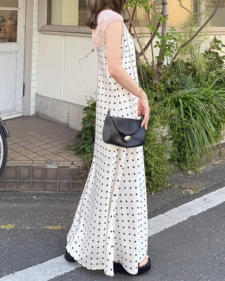 Polka Dot Long Camisole Dress