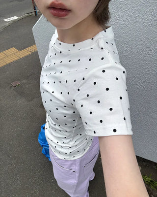 Polka Dot Short Sleeve T-Shirt