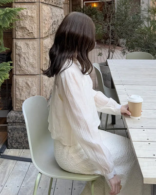 Bustier blouse layered set