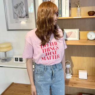 Lettering Basic T-Shirt