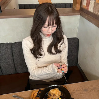 Shirred Warmer Turtleneck