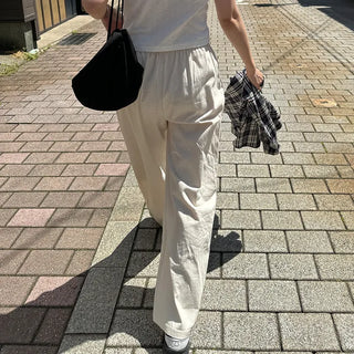String wide pants