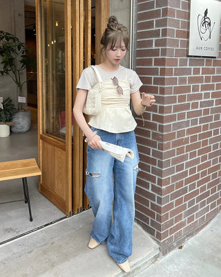 Simple round neck short-sleeved T-shirt