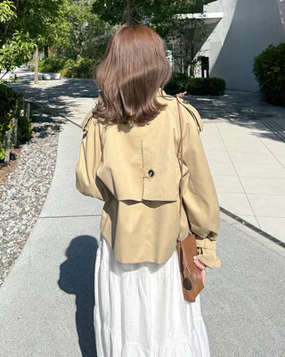 Belted Short Trench Coat