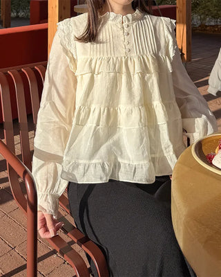 Tiered ruffle blouse