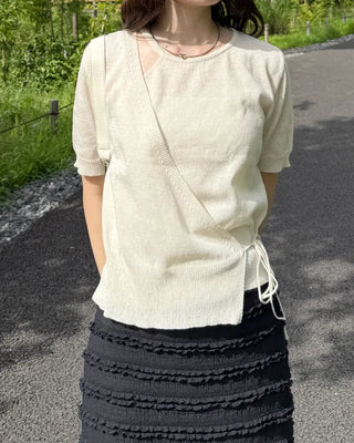 Asymmetrical Wrap Knit