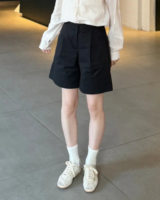 Pintuck shorts