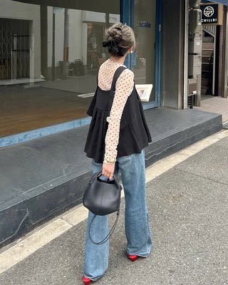 Pintuck Sleeveless Blouse