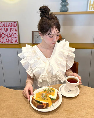 Big volume ruffle top