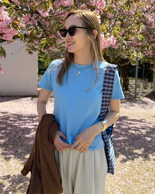 Round neck basic short-sleeve T-shirt