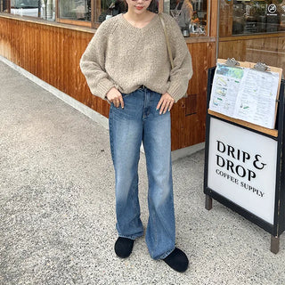 (Unisex) Basic V-Neck Knit