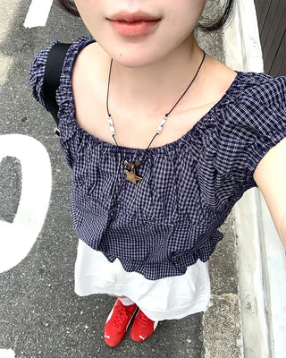 Checked blouse