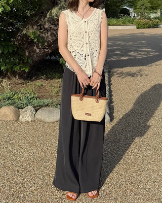 Rattan tote bag