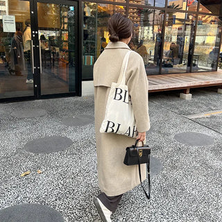Basic belted long coat