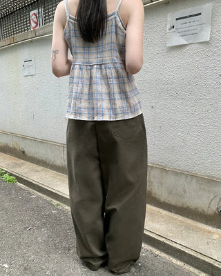 Pastel check camisole blouse