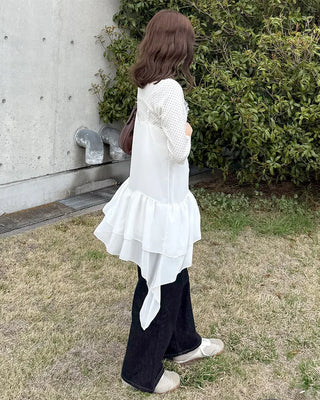 Asymmetrical Frill Bustier Dress