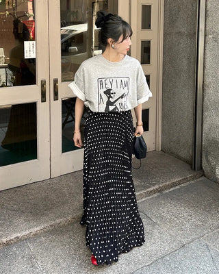 Girl print oversized short-sleeved t-shirt
