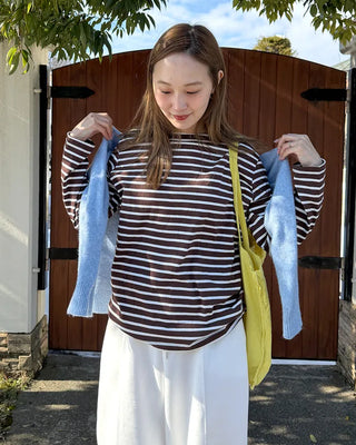 Classic striped T-shirt with label