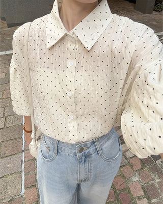 Polka Dot Balloon Blouse