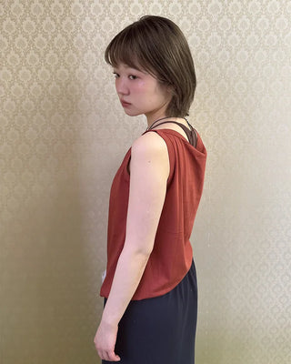 Boat neck layered camisole