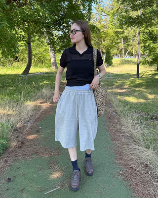 Layered sweat shorts