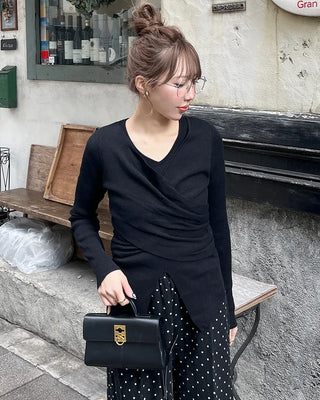 Wrap Point Slim Fit Knit