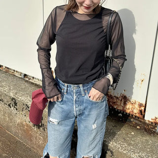 Layered sheer t-shirt