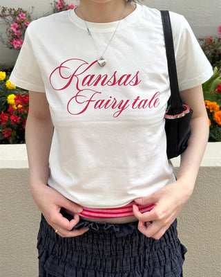 Lettering Slim Fit Short Sleeve T-Shirt