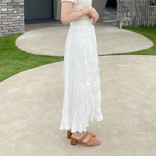 Wrinkle long skirt