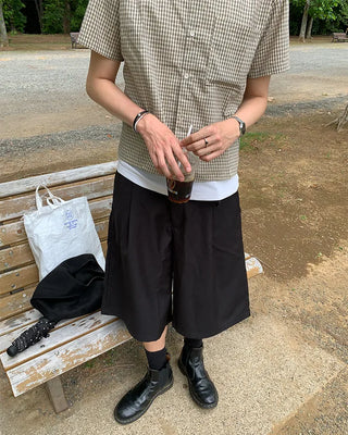 (Unisex) Back-strap Bermuda shorts