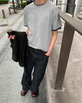Cutting Layered Cropped T-Shirt
