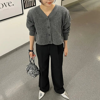 A-line knit cardigan