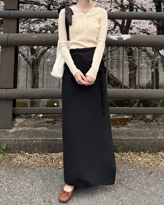 Layered strap wrap skirt