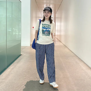 Wide striped pants