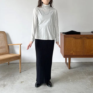 See-through turtleneck t-shirt