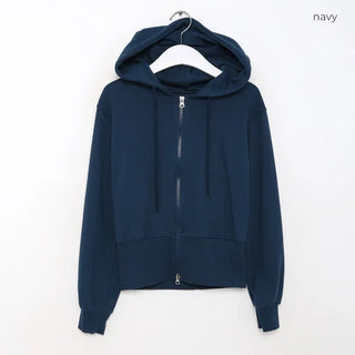 Cropped hoodie zip-up